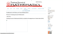 Desktop Screenshot of journals.math.tku.edu.tw